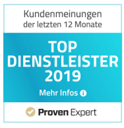 Auszeichnung Provenexpert Top Dienstleister 2019