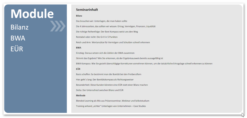 Gewerblicher Kreditführerschein Modul BWA 2